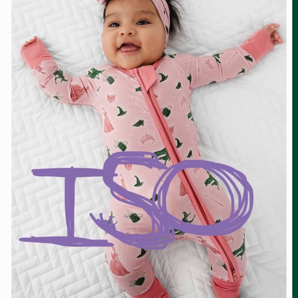 ISO - NOT FOR SALE - Little Crowns & Capes “Good Witch Bad Witch” Sleeper/Onesie